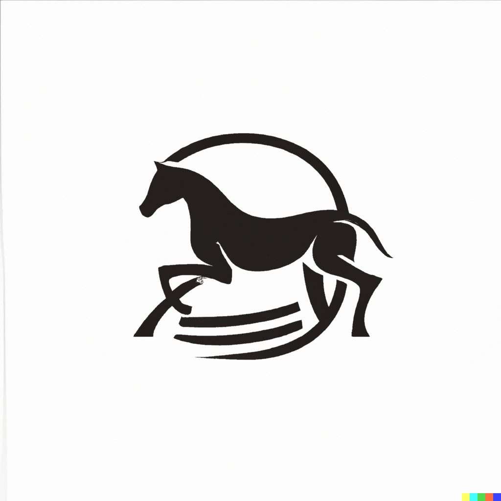 a horse, brand mark